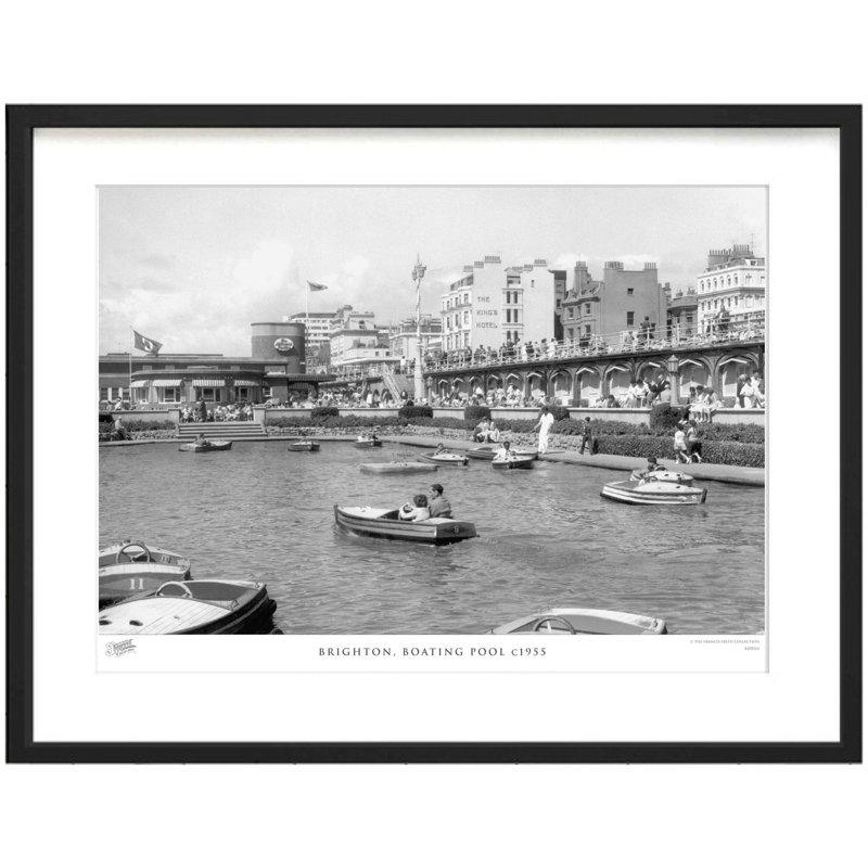 Brighton, Boating Pool C1955 by Francis Frith - Single Picture Frame Print, 28cm H x 36cm W