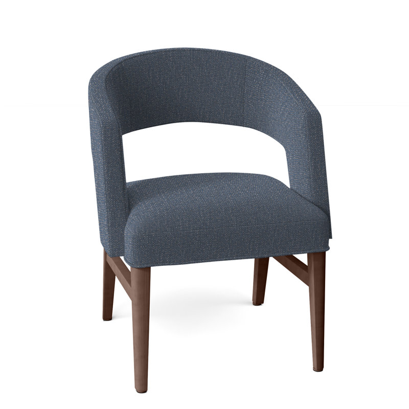 Chaise avec accoudoirs Bryant, Noyers, Perigold Page bleu marine