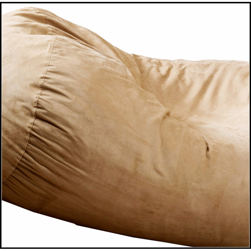 Marlin 6.5 Foot Suede Cylindrical Bean Bag, Tuscany - Soft, Comfortable, And Stylish Seating For Modern Homes