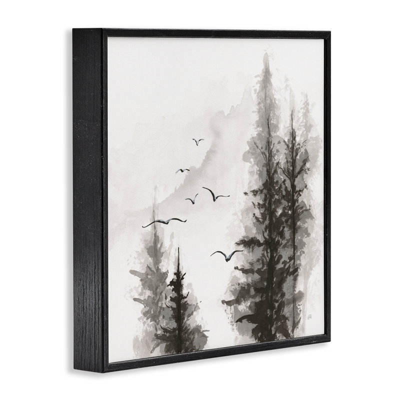 «Free Flight Wilderness», estampe numérique, conception par Chris Paschke, H 17 po x l 17 po, Giclée encadrée noir minuit