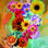 " Flower Explosion " Mixed Media Print