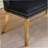 Velvet Double Dining Loveseat Bench, Kitchen & Dining Seating, 2-Seat Tufted Bench W/Handmade Buttons, Wing Back, Gold-Plated Steel Legs, Mid Century Modern,Single Pack,Black-1024460339