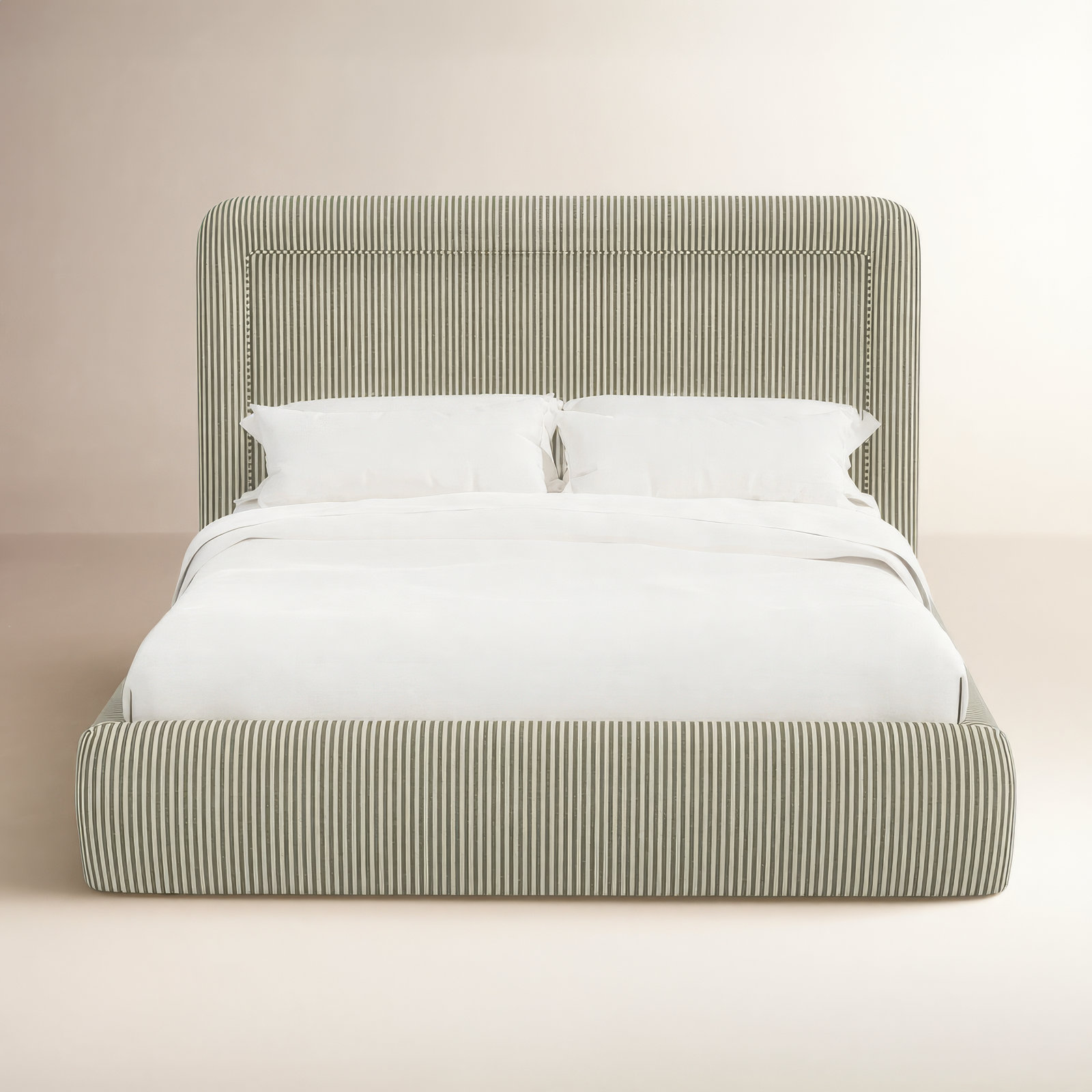 Stoffer Home x Cloth and Co. Marisa Bed, Jane Stripe Laurel, Full