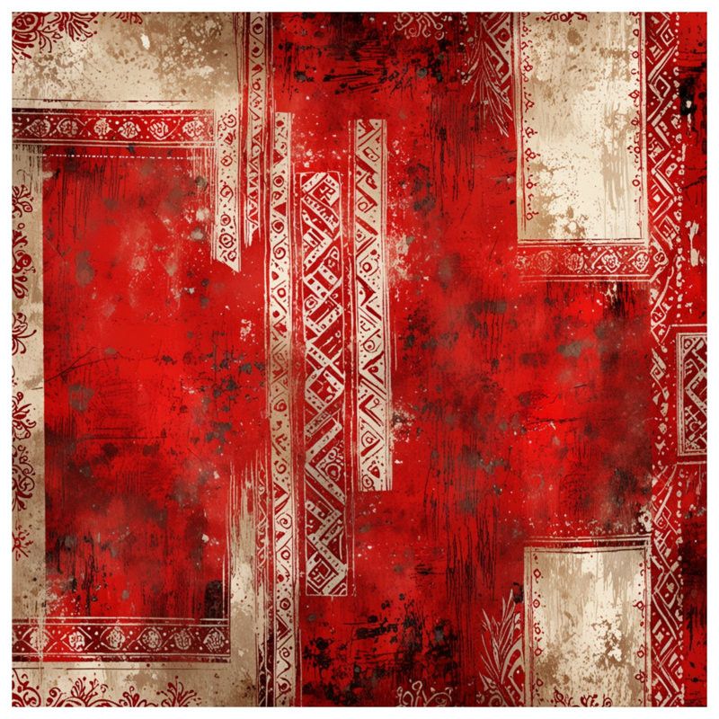 Coussins décoratifs Red Ornate, 20 x 20 pouces