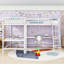 Lit mezzanine simple en forme de L avec 2 bureaux encastrés Kimarri-1829308656