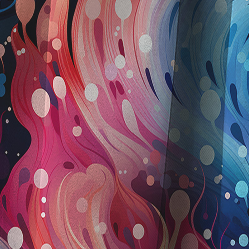 Mirage cachemire bleu et mauve mystique - Rideau abstrait - Rideau occultant en velours - 1 panneau, L 52 po x L 63 po