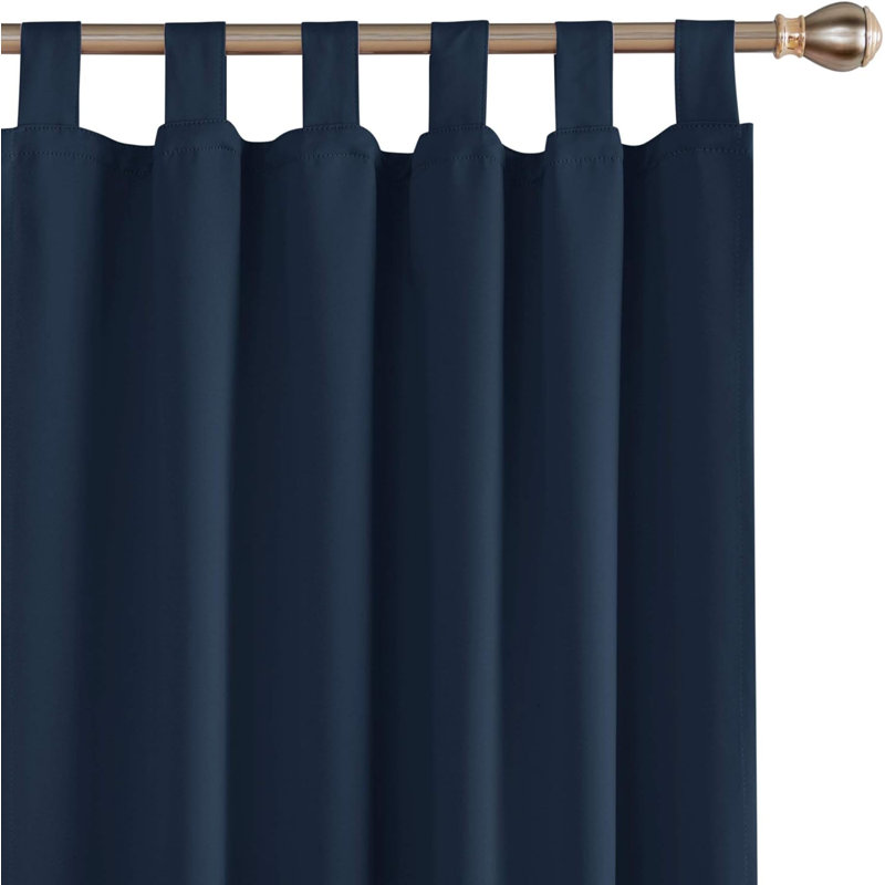 Blackout Curtain Pair, 132cm wide x 46cm high, Dark blue