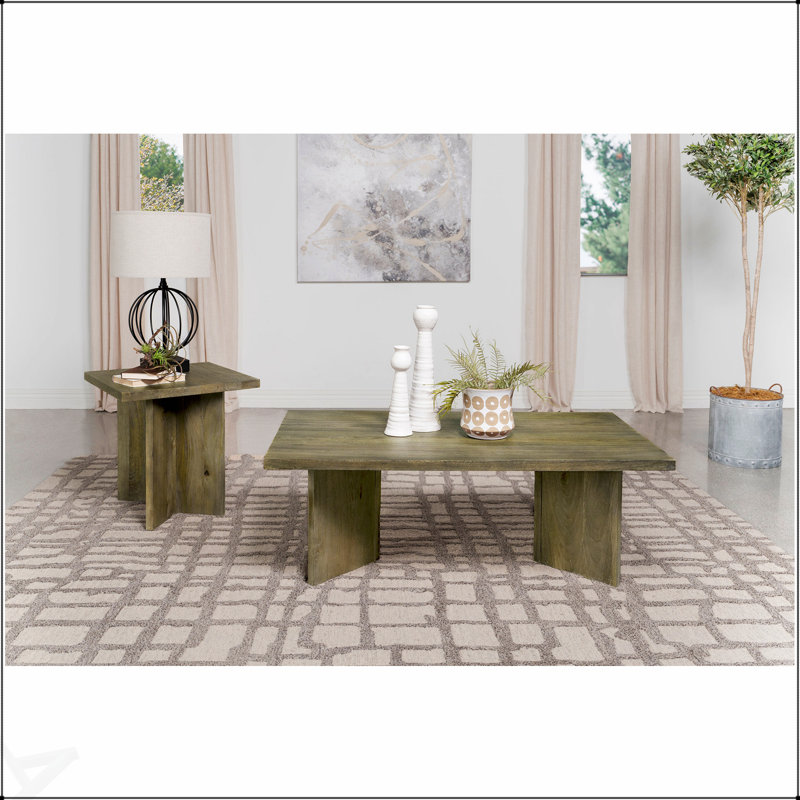 Table basse rectangulaire en bois massif Donovan Mango Brown
