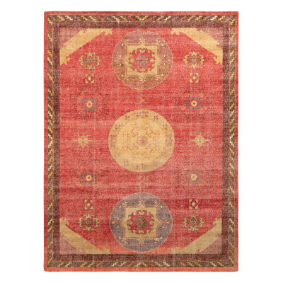 Distressed Homage Hand Knotted Wool Area Rug