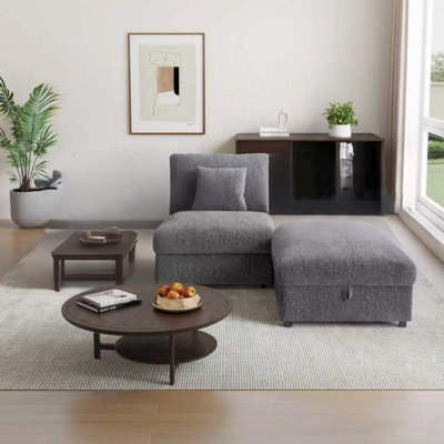 Center Seat and Ottoman of Sectional Sofa