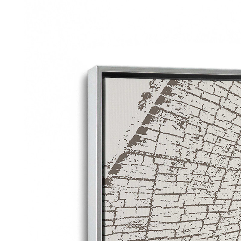 Toile tendue Timeless Grains III, Cadre flottant en chrome poli, H 18,75 po x l 12,75 po x P 1,75 po