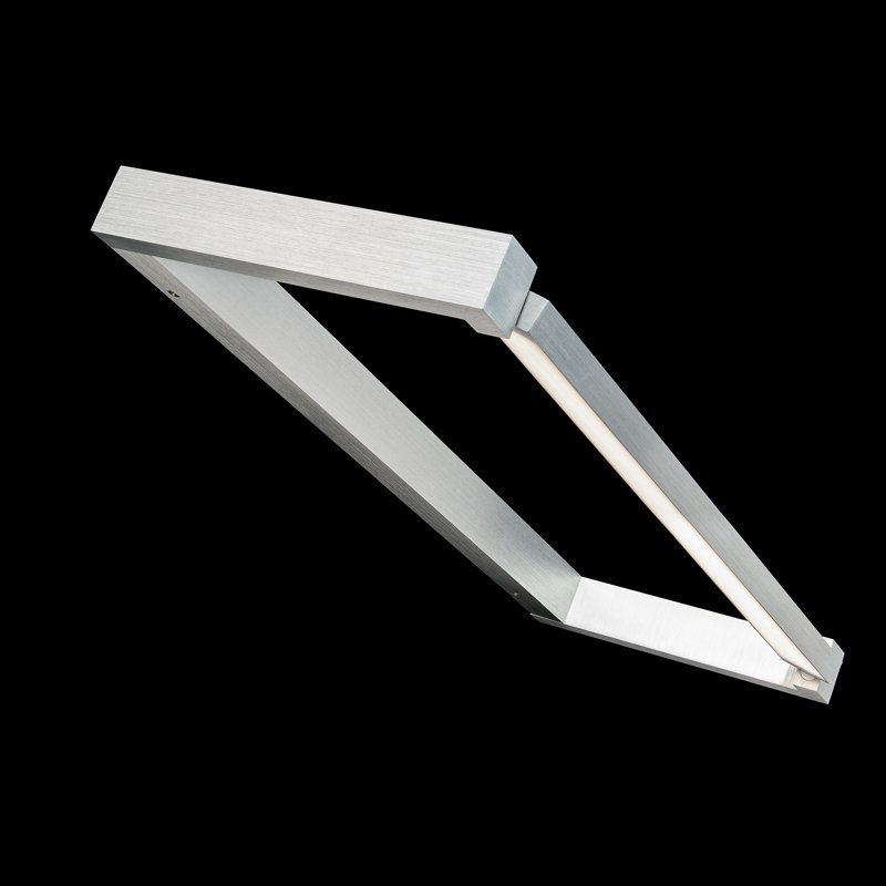 Lune Dimmable LED Wall Mounted Picture Light, Brushed Aluminum, 1.625" H x 10" W x 16.875" D