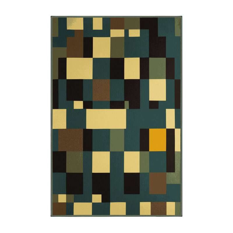 Tiled Forest Rug, Rectangle 3' x 5'
