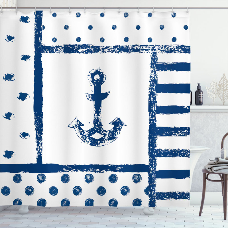 Ensemble de rideau de douche et crochets d’ancrage, H 70 po x l 69 po