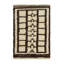 Wool Geometric Area Rug in Brown/Beige/White