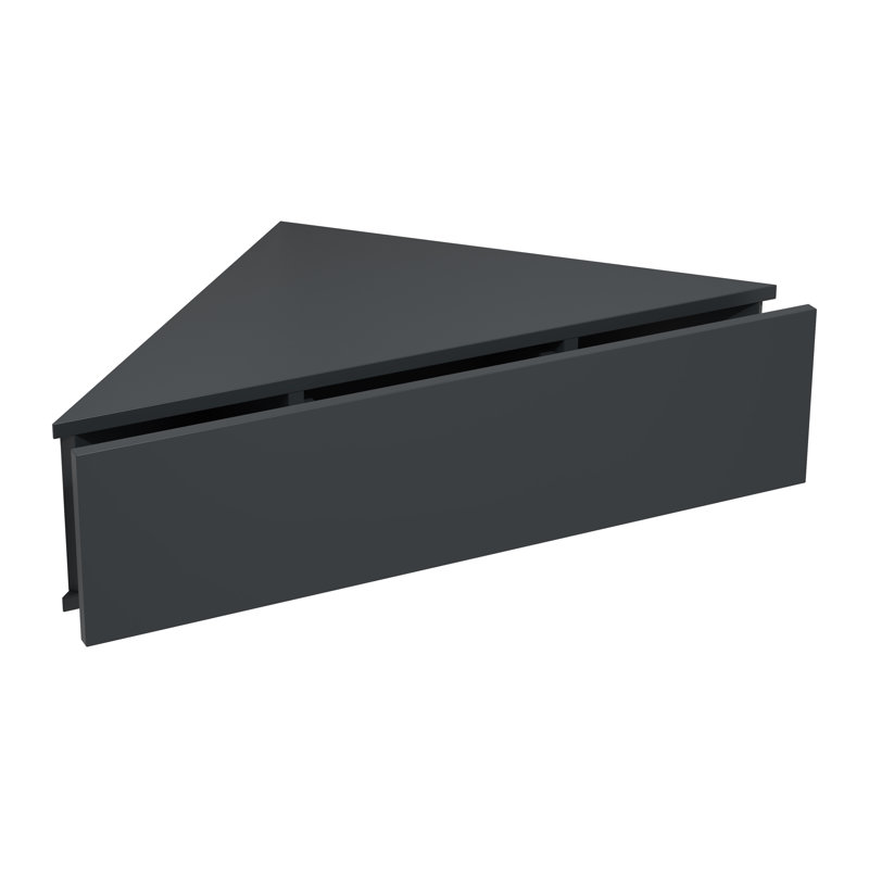 Sariel 60cm W Manufactured Wood Bedside Table, Anthracite