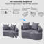 Chaise longue rembourrée en L Boneless-1833104608