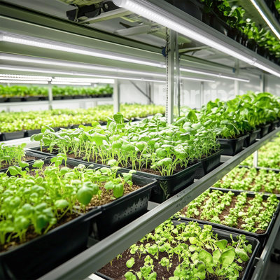 Lumières de culture Barrina T8 pour plantes d'intérieur, lumière de croissance à spectre complet de 4 pi, 168 W (4 x 42 W), lumières de plantes pour la culture en serre, blanc lumière du jour 5000K, 4 paquets
