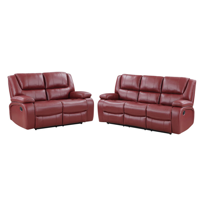 Lalma 2-Piece Reclining Sofa Set, Red