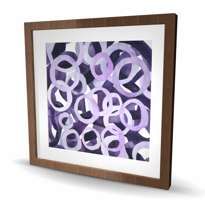 Abstract Purple Rings - Framed Matted Print for Home Decor