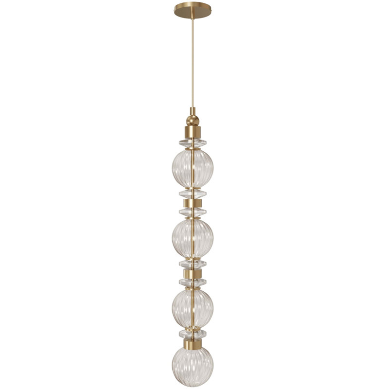 Luminaire suspendu en verre et métal Avra