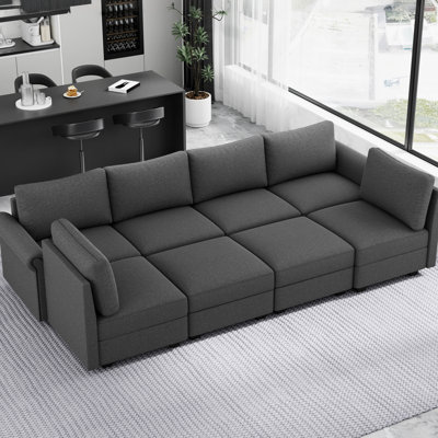 8 - Seater U Shaped With Hidden Storage And Flexible Configuration, Suitable For Bedroom Living Room, Pillow Back, Memory Foam Cushions Modern Modular Couch 2 Chaise Lounges, Function, Superior