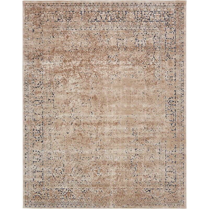 Tapis oriental brun clair Parrado, Rectangle 10 pi x 14 pi 5 po
