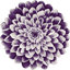 Tapis rond à motif floral mauve-733239526