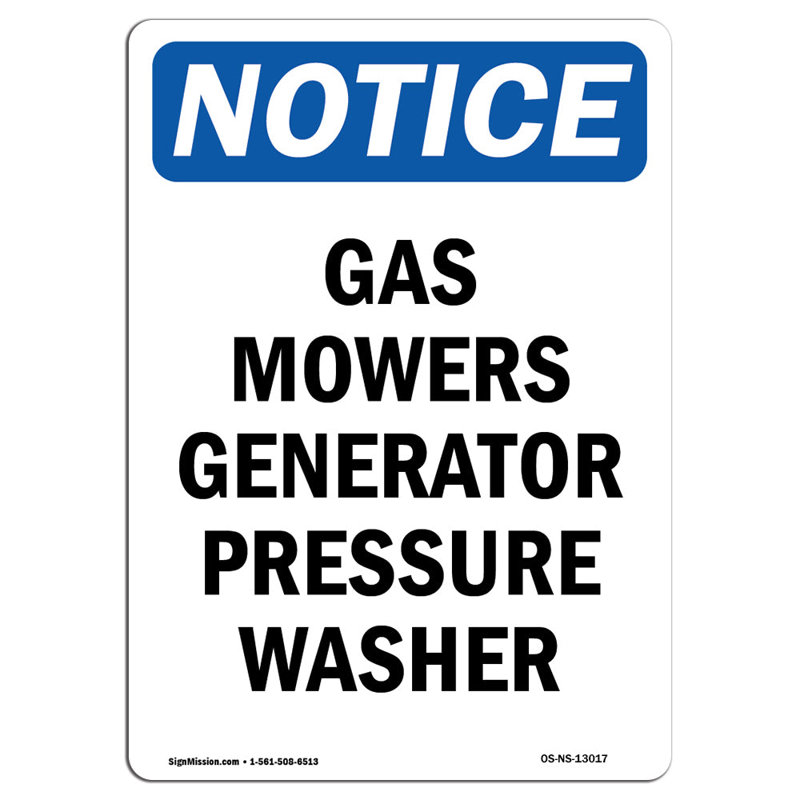 Signe de laveuse à pression de générateur de gaz