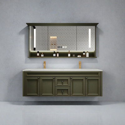 Armoire de salle de bain moderne à double cuve American