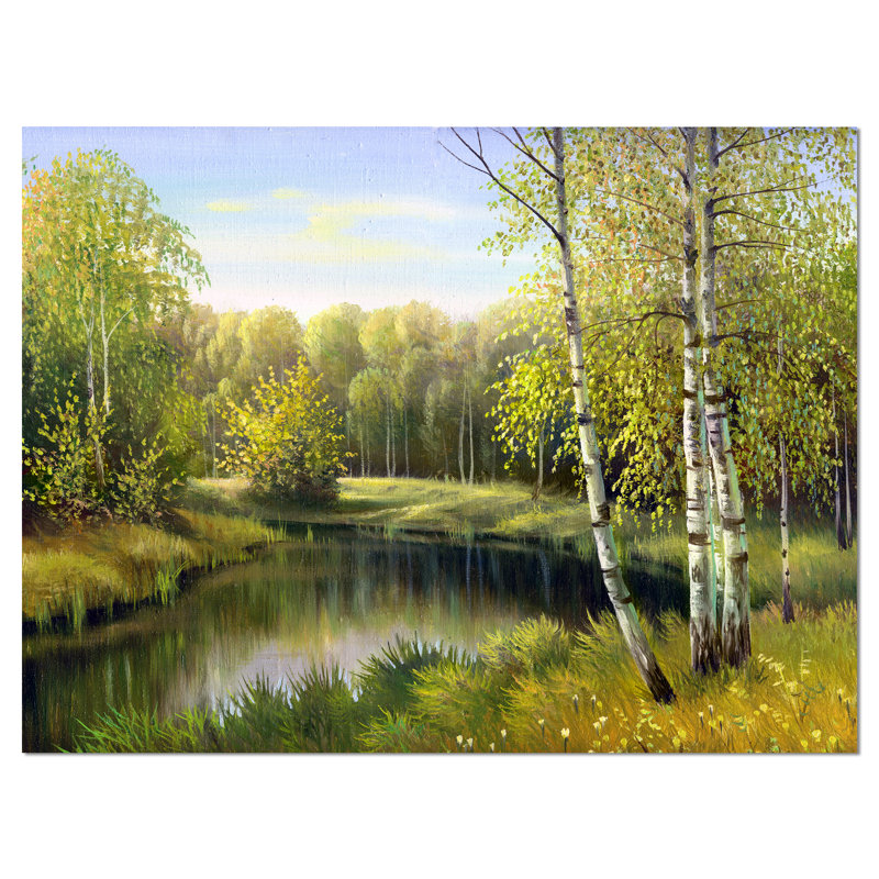 «Quiet Autumn River», reproduction d'art, H 30 po x l 40 po x P 1 po, Toile tendue