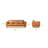 Cadiz 90.5'' Full-Grain Genuine Leather Sofa