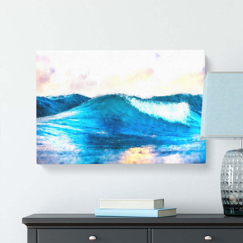 Rolling Ocean Waves - Wrapped Canvas Print, 40cm H x 60cm W x 3cm D