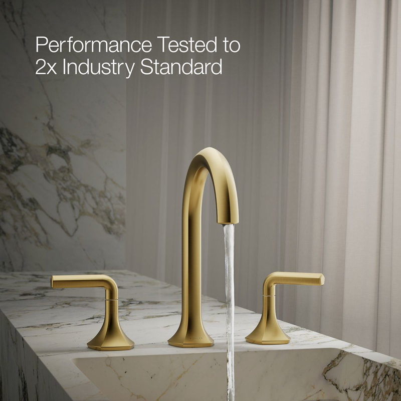 Occasion Single Hole Bathroom Faucet, Vibrant Brushed Moderne Brass
