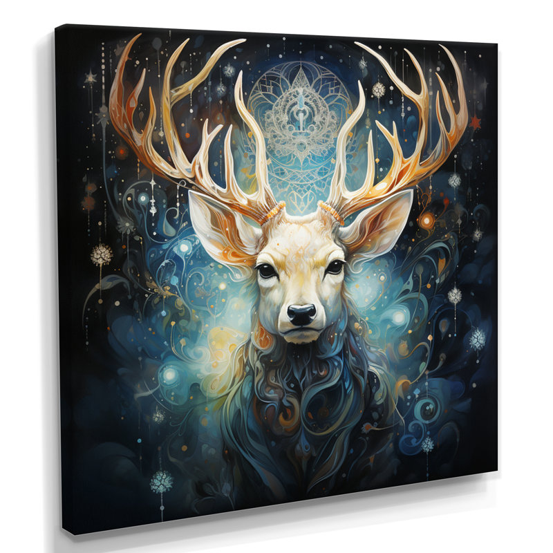 Célèbre bois de cerf Enchanted Forest I, Toile tendue, H 36 po x l 36 po x P 1,5 po