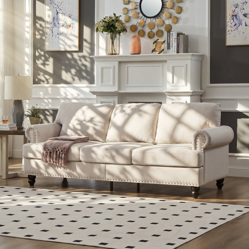 Canapé 3 places en bois d'eucalyptus Classic Classic l 83 po x P 32,3 po x H 33,8 po