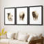 «Rustic Bull II», impression encadrée sur mesure de qualité supérieure mate - 3 pièces-607174411-607174408