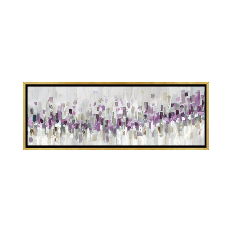 Bleu Staccato - mauve 6 pièces, Cadre flottant doré, H 20 po x l 60 po
