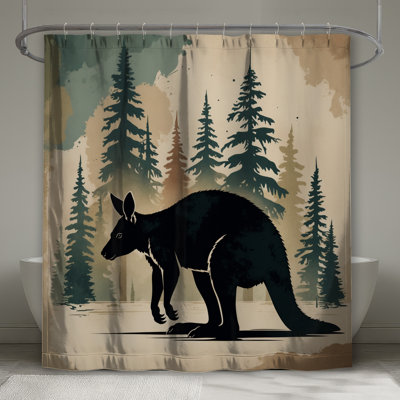 Rideaux de douche Kangaroo Silhouette