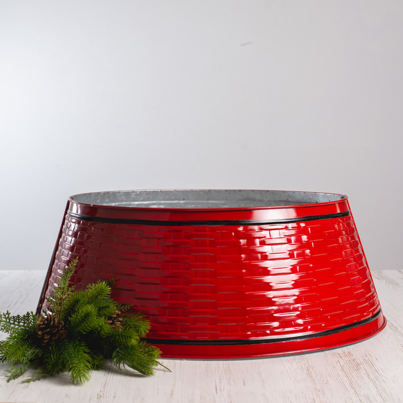 Collier d’arbre en métal, Rouge / noir