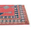 Tapis oriental tribal moderne à motif géométrique rouge unique 4 x 6 One-of-a-Kind