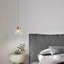 Luminaire suspendu en cuivre nordique moderne E27 avec abat-jour et abat-jour pour îlot de cuisine Hanglamp