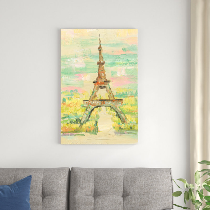 " Painted Eiffel Tower ", 36" H x 24" W