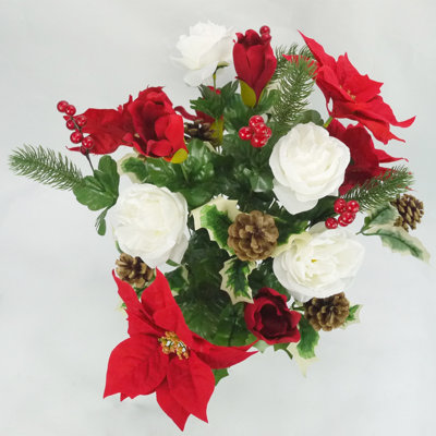 Arrangements floraux de poinsettia artificielle