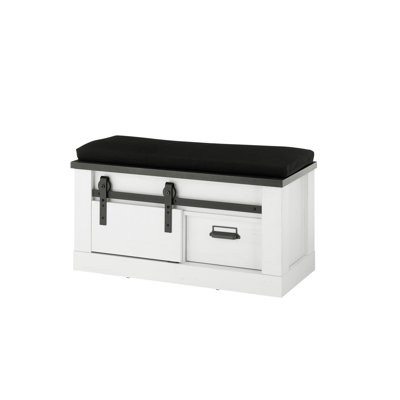 Jackeline Polyester Upholstered Storage Bench