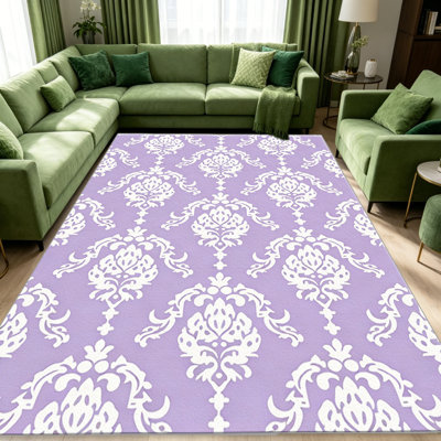 Tapis rose à motif de losanges pour le salon, doux et confortable, convient à toutes les saisons, facile à entretenir, tapis de sol intérieur lavable à la machine, sous la table de ferme convenant à la chambre à coucher, à la salle à manger, au bureau, au balcon, au patio