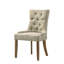 Ensemble de 2 chaises d'appoint en tissu beige et en chêne récupéré Yotam