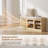 Rosuna Woven Rattan Shoe Storage Bench With Adjustable Shelves, Entryway Storage For Shoes