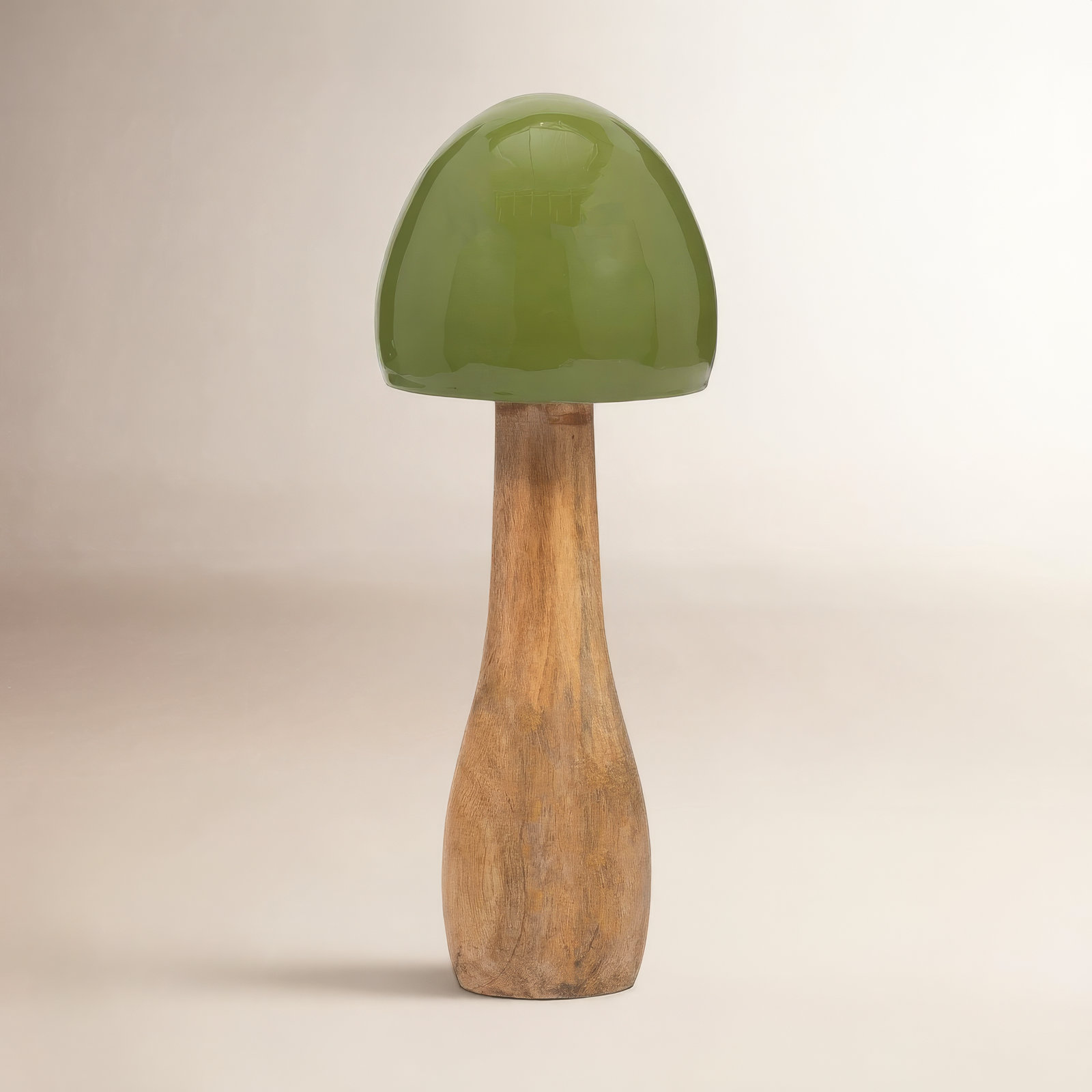 Elka Mango Wood Sculpture, 10" H x 4" W x 4" D, Two Tone Green