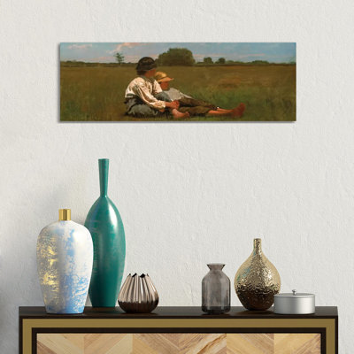 Boys In A Pasture by Winslow Homer - Wrapped Canvas Panoramic Painting